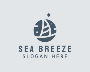 Ocean Marine Sailboat logo design