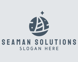 Seaman - Ocean Marine Sailboat logo design