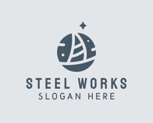 Ocean Marine Sailboat logo design