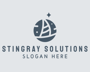 Ocean Marine Sailboat logo design