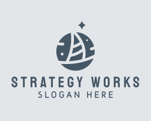 Ocean Marine Sailboat logo design