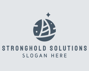 Ocean Marine Sailboat logo design