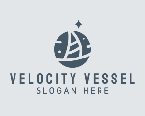 Ocean Marine Sailboat logo design