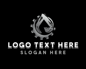 Digging - Industrial Excavator Machine logo design