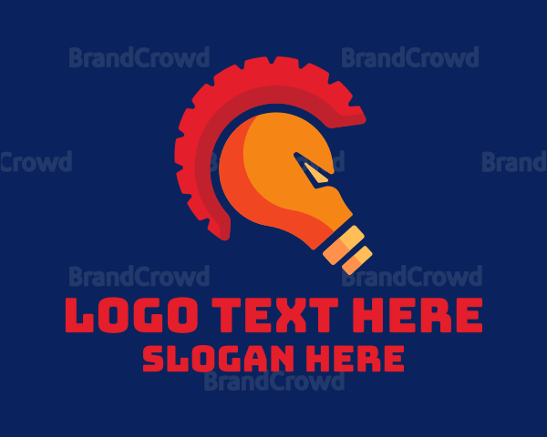 Spartan Idea Light Bulb Logo