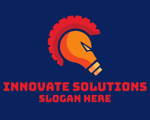 Idea - Spartan Idea Light Bulb logo design