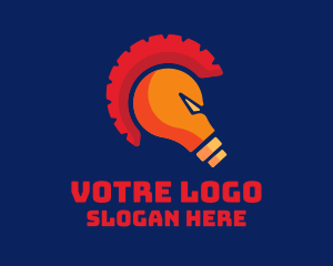 Safety - Spartan Idea Light Bulb logo design
