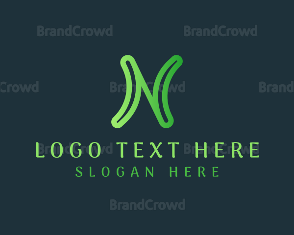 Organic Wellness Letter N Logo