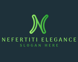 Organic Wellness Letter N logo design