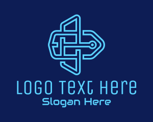 Blue - Digital Price Tag logo design