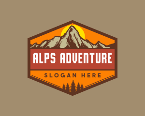 Alps - Mountain Alps Summit logo design