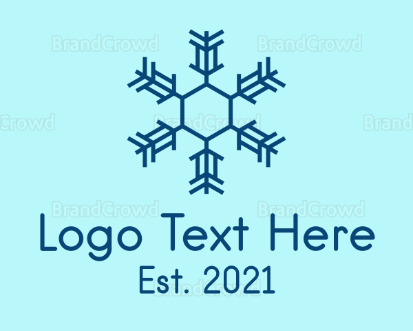 Winter Snowflake Pattern Logo