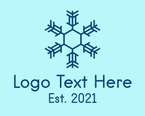 Snow - Winter Snowflake Pattern logo design