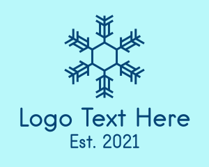 Alaska - Winter Snowflake Pattern logo design