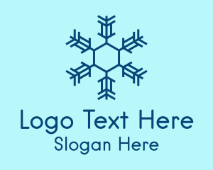 Winter Snowflake Pattern Logo