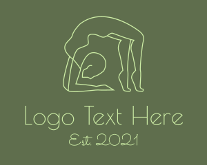 Exercise - Human Gymnast Pose logo design