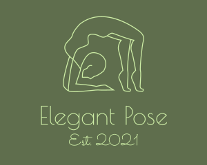 Pose - Human Gymnast Pose logo design