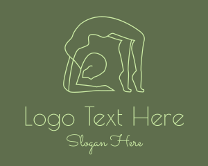 Human Gymnast Pose  Logo