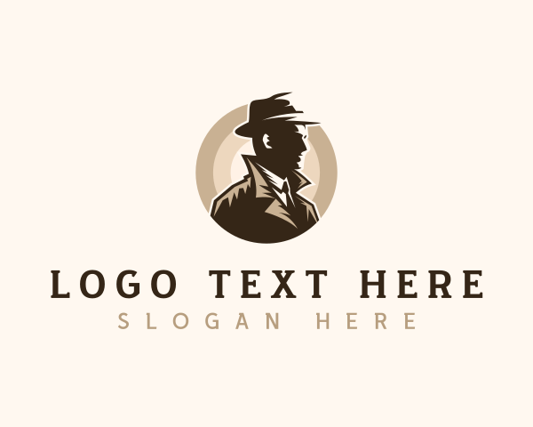 Mobster - Mysterious Mobster  Sleuth logo design