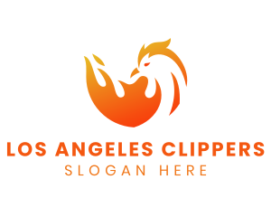 Flame - Flaming Chicken Restaurant logo design