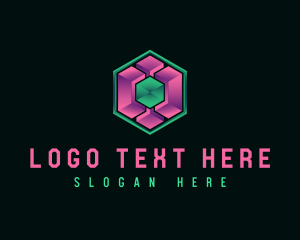 Futuristic - Digital Technology Cube logo design