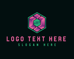 Digital - Digital Technology Cube logo design