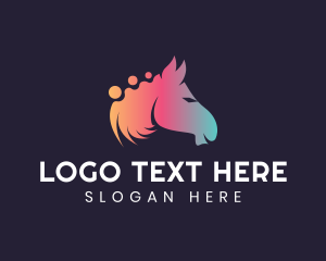 Gradient - Gradient Horse Pony logo design