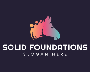 Gradient Horse Pony Logo
