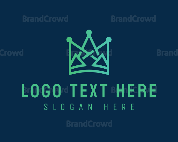 Geometric Tech Crown Logo