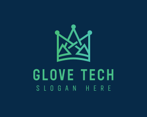 Geometric Tech Crown logo design