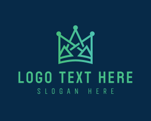 Geometric Tech Crown Logo