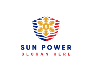 Sun Philippine Flag logo design