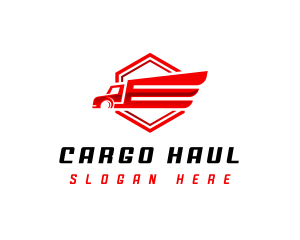 Trailer Truck Logistics logo design