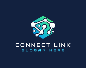 Network Technology Link logo design