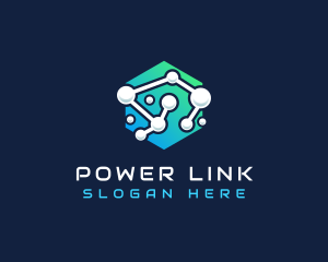 Network Technology Link logo design