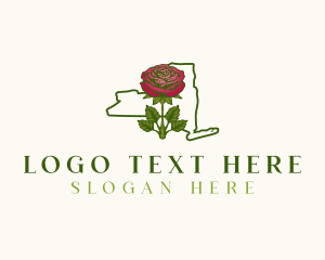 Sugar Maple - New York Rose Flower logo design