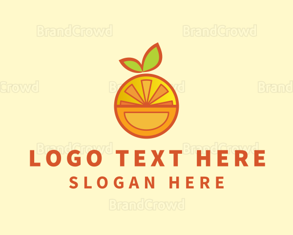 Orange Fruit Puzzle Logo