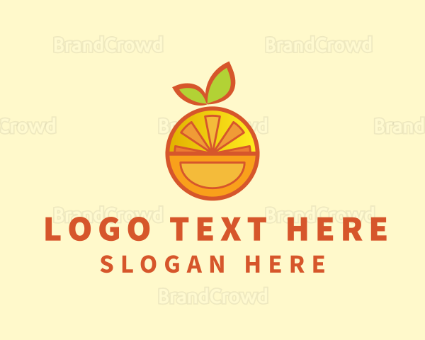 Orange Fruit Puzzle Logo