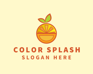 Orange Fruit Puzzle logo design