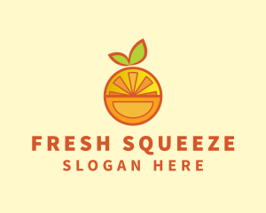 Juicer - Orange Fruit Puzzle logo design