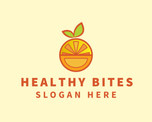 Orange Fruit Puzzle logo design