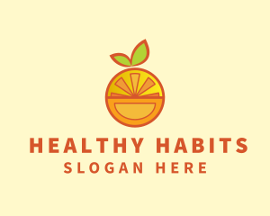 Orange Fruit Puzzle logo design