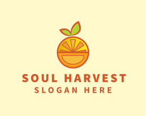 Orange Fruit Puzzle logo design