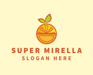 Natural - Orange Fruit Puzzle logo design