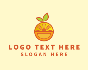 Orange Fruit Puzzle Logo