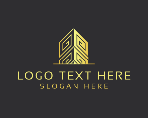 Office Space - Ethnic Building  Real Estate logo design