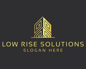 Low Rise - Ethnic Building  Real Estate logo design