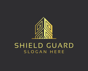 Golden - Ethnic Building  Real Estate logo design
