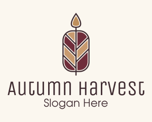 Autumn Leaf Candle logo design