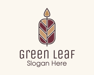 Autumn Leaf Candle logo design